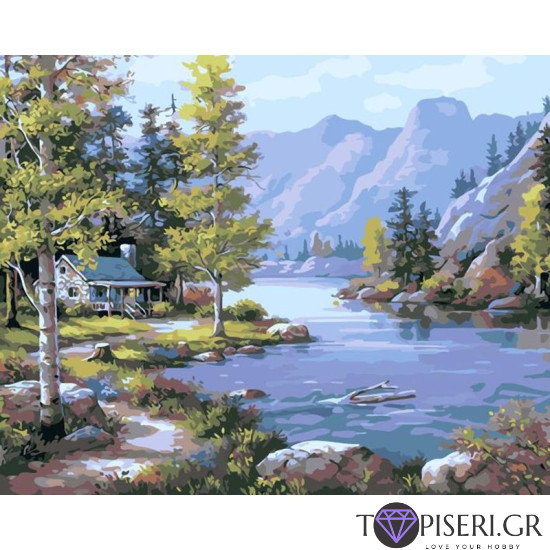Painting By Numbers Mountain Lodge - Tapiseri.GR