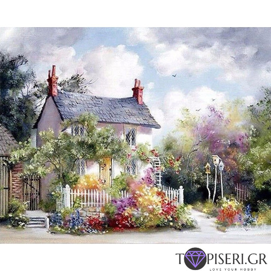 Painting By Numbers House In Spring Colors 2 - Tapiseri.GR Painting By Numbers House In Spring Colors 2 - Tapiseri.GR