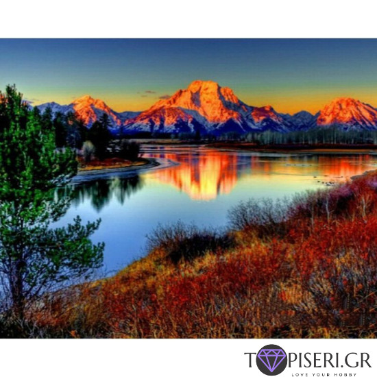 Painting By Numbers Fire River - Tapiseri.GR