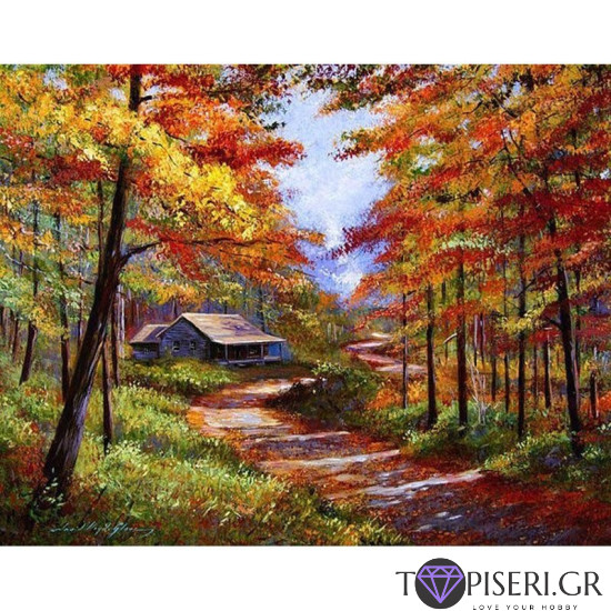 Painting By Numbers Autumn House 2 - Tapiseri.GR
