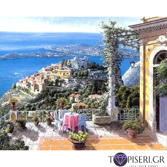 Painting By Numbers View From The Terrace - Tapiseri.GR