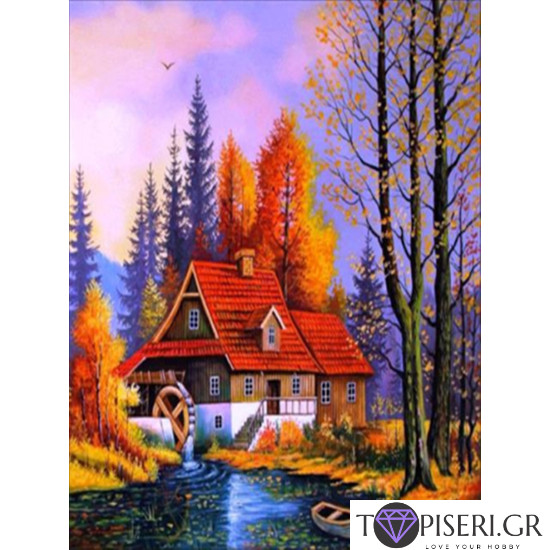 Diamond Painting Autumn Cottage - Tapiseri.GR