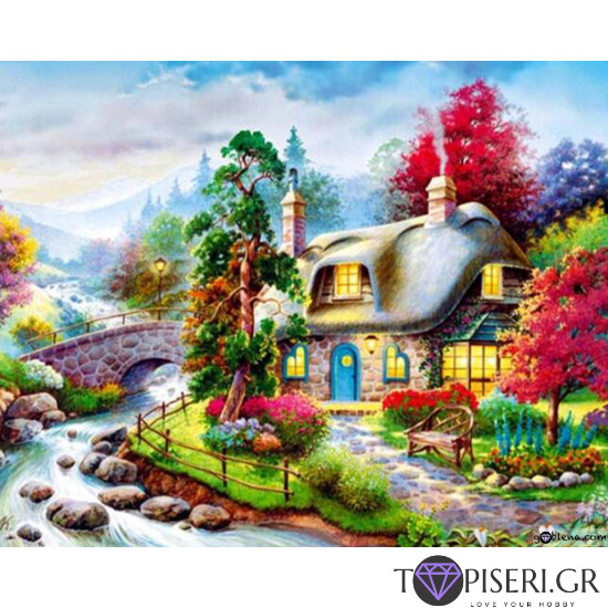 Diamond Painting House With A Fairytale Yard 2 - Tapiseri.GR