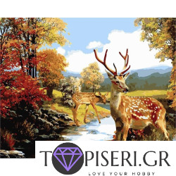 Painting By Numbers Deers By The Stream
