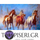 Painting By Numbers Running Horses - Tapiseri.GR