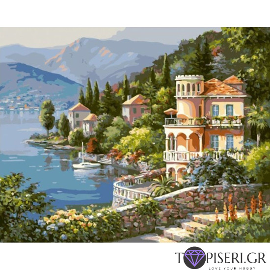 Painting By Numbers Wonderful House On The Bay - Tapiseri.GR