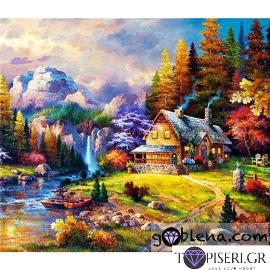 Diamond Painting Forest Cottage - Tapiseri.GR