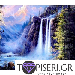 Διαμαντένιο ψηφιδωτό Αρκούδες στους πρόποδες του βουνού