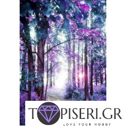 Diamond Painting Purple Forest
