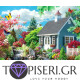 Diamond Painting Colorful House With Butterflies - Tapiseri.GR
