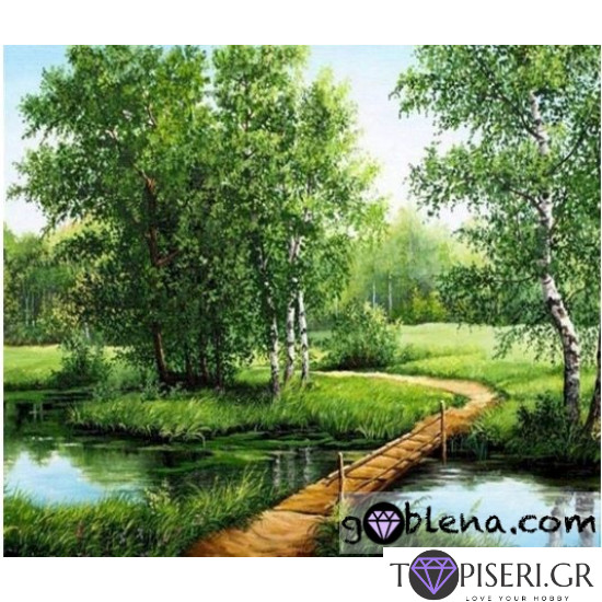 Diamond Painting Bridge Over The River - Tapiseri.GR