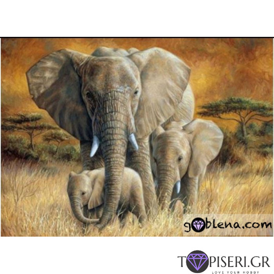 ECO Diamond Painting Elephants 2 - Tapiseri.GR
