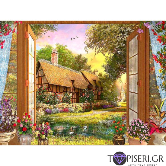 Painting By Numbers View To The House - Tapiseri.GR