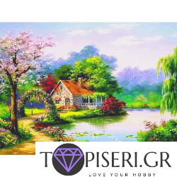 Painting By Numbers House By The Lake