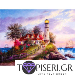 Painting By Numbers Ship By The Lighthouse