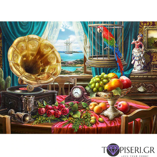 Painting By Numbers Still Life With Gramophone - Tapiseri.GR Painting By Numbers Still Life With Gramophone - Tapiseri.GR