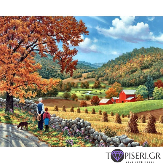 Ζωγραφική με αριθμούς Παππούς και εγγόνι - Tapiseri.GR