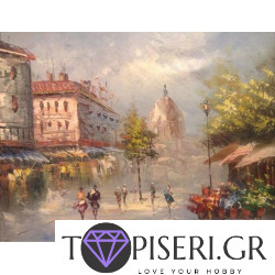 Painting By Numbers Parisian Street Vintage