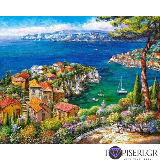 Painting By Numbers City On The Rock - Tapiseri.GR
