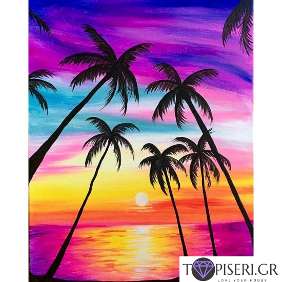 Painting By Numbers Palms 2 - Tapiseri.GR