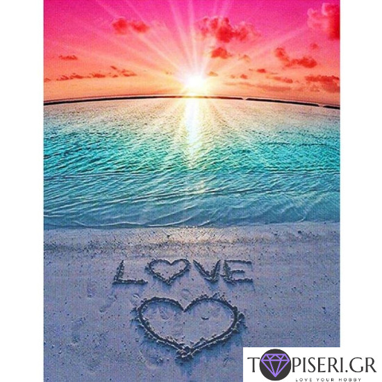 Painting By Numbers Love On The Sea - Tapiseri.GR