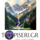 Painting By Numbers Waterfall In The Mountain - Tapiseri.GR