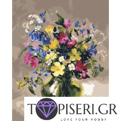 Painting By Numbers Vase With Flowers 2