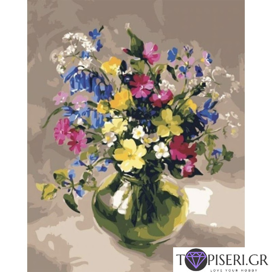 Painting By Numbers Vase With Flowers 2 - Tapiseri.GR Painting By Numbers Vase With Flowers 2 - Tapiseri.GR