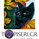 Painting By Numbers Black Cat For Good Luck - Tapiseri.GR