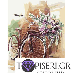 Painting By Numbers Wheel With Flower Basket