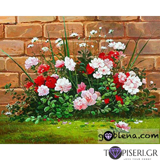 Painting By Numbers Roses By The Fence - Tapiseri.GR Painting By Numbers Roses By The Fence - Tapiseri.GR