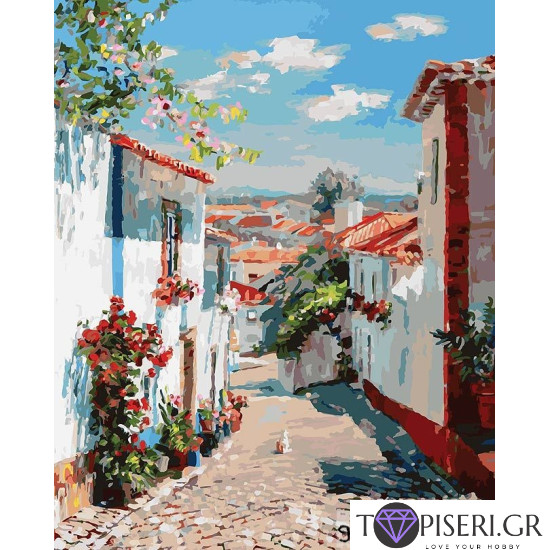 Painting By Numbers Wonderful Street - Tapiseri.GR