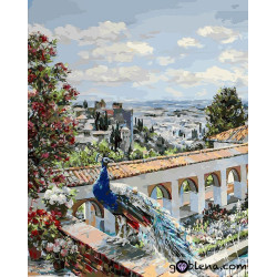 Ζωγραφική με αριθμούς Παγώνια στην αυλή