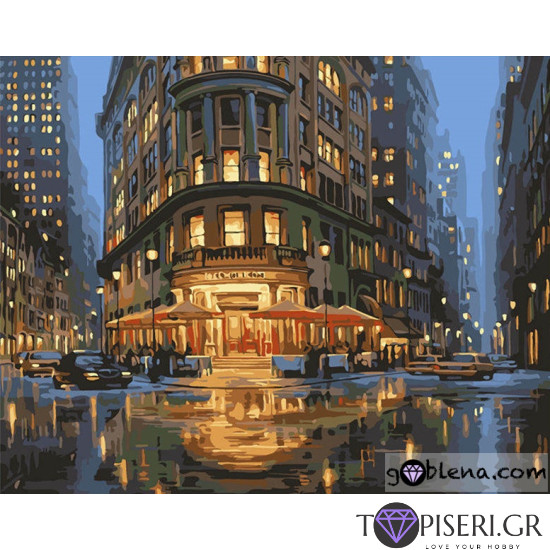 Painting By Numbers Rainy Plaza - Tapiseri.GR