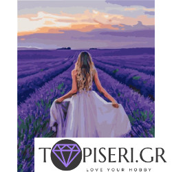 Painting By Numbers Woman In The Lavender