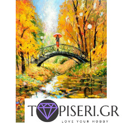 Painting By Numbers Woman On The Bridge