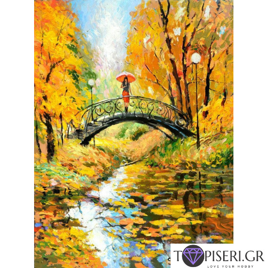 Painting By Numbers Woman On The Bridge - Tapiseri.GR