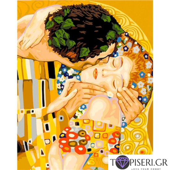 Painting By Numbers The Kiss By Gustav Klimt 2 - Tapiseri.GR