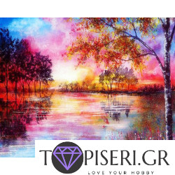 Diamond Painting Landscape In Pink