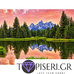 Painting By Numbers Lake In Mountain 2