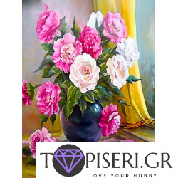 Diamond Painting Roses On The Window