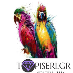 Diamond Painting Colorful Parrots