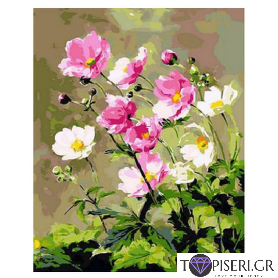 Painting By Numbers Polish Flowers - Tapiseri.GR