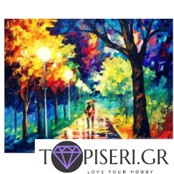 ECO Diamond Painting Rainy Walk