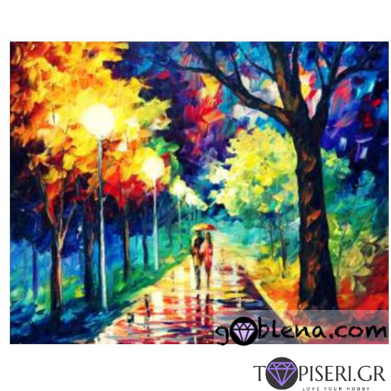 ECO Diamond Painting Rainy Walk - Tapiseri.GR