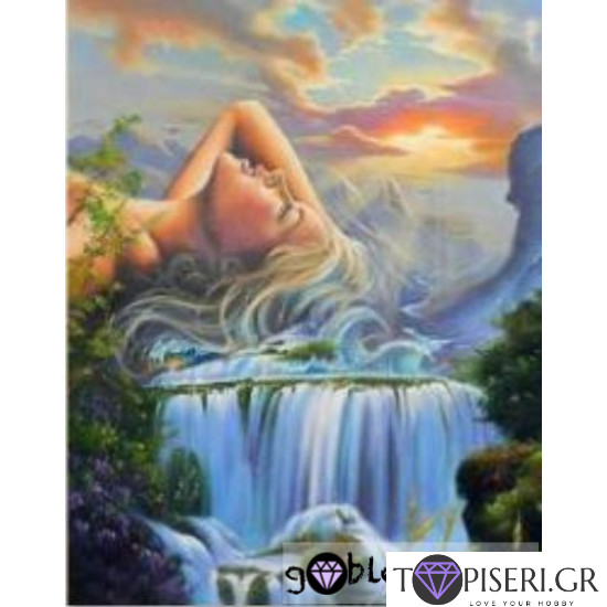 ECO Diamond Painting Woman Waterfall 2 - Tapiseri.GR