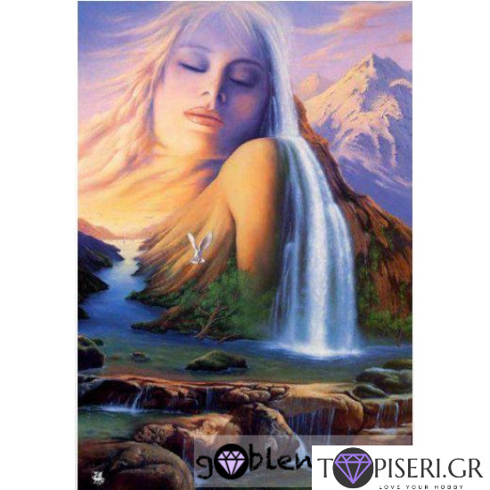 ECO Diamond Painting Woman Waterfall 3 - Tapiseri.GR