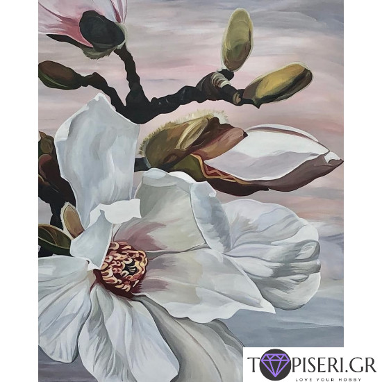 Painting By Numbers Blooming Branch 2 - Tapiseri.GR