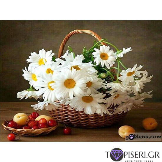 Diamond Painting Still Life With Daisies - Tapiseri.GR