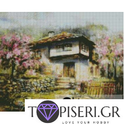 ECO Diamond Painting The House With Peaches After The Painting By Yovka Mechkarova